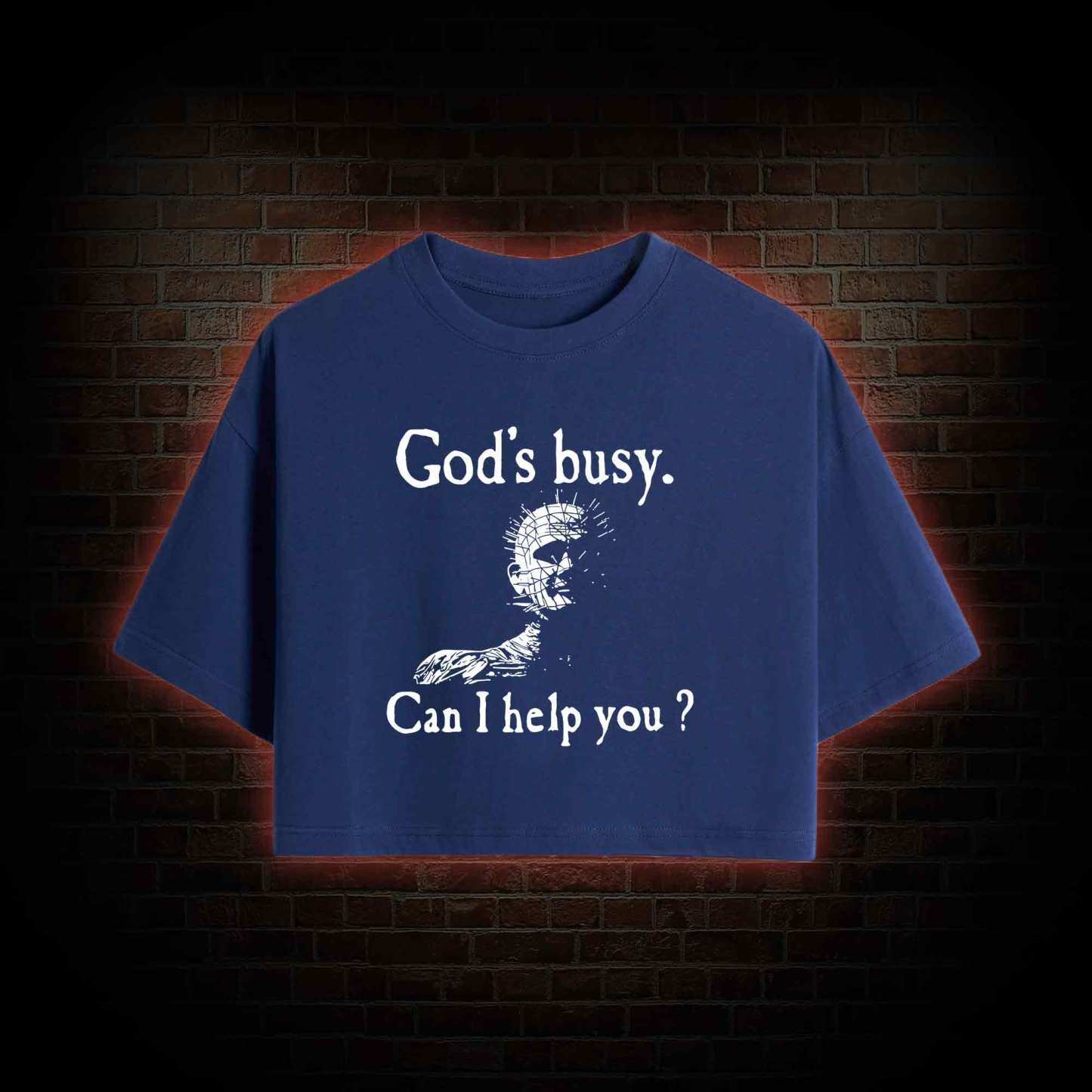 God’s Busy Can I Help You Crop Top