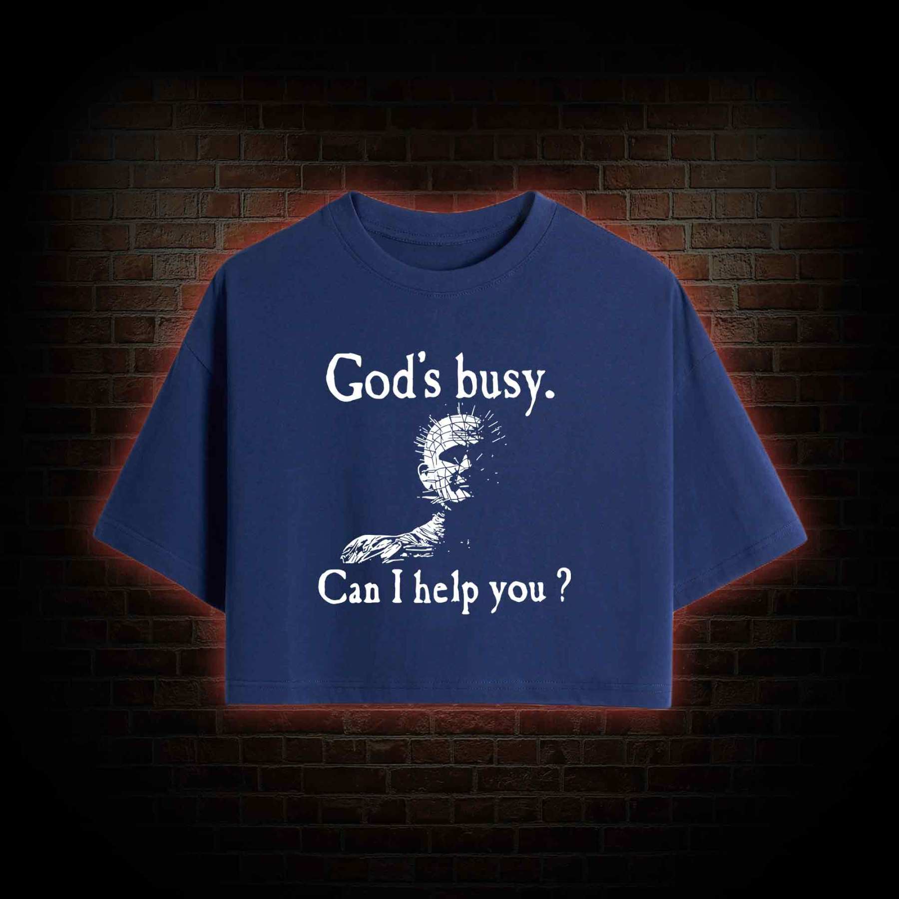 God’s Busy Can I Help You Crop Top