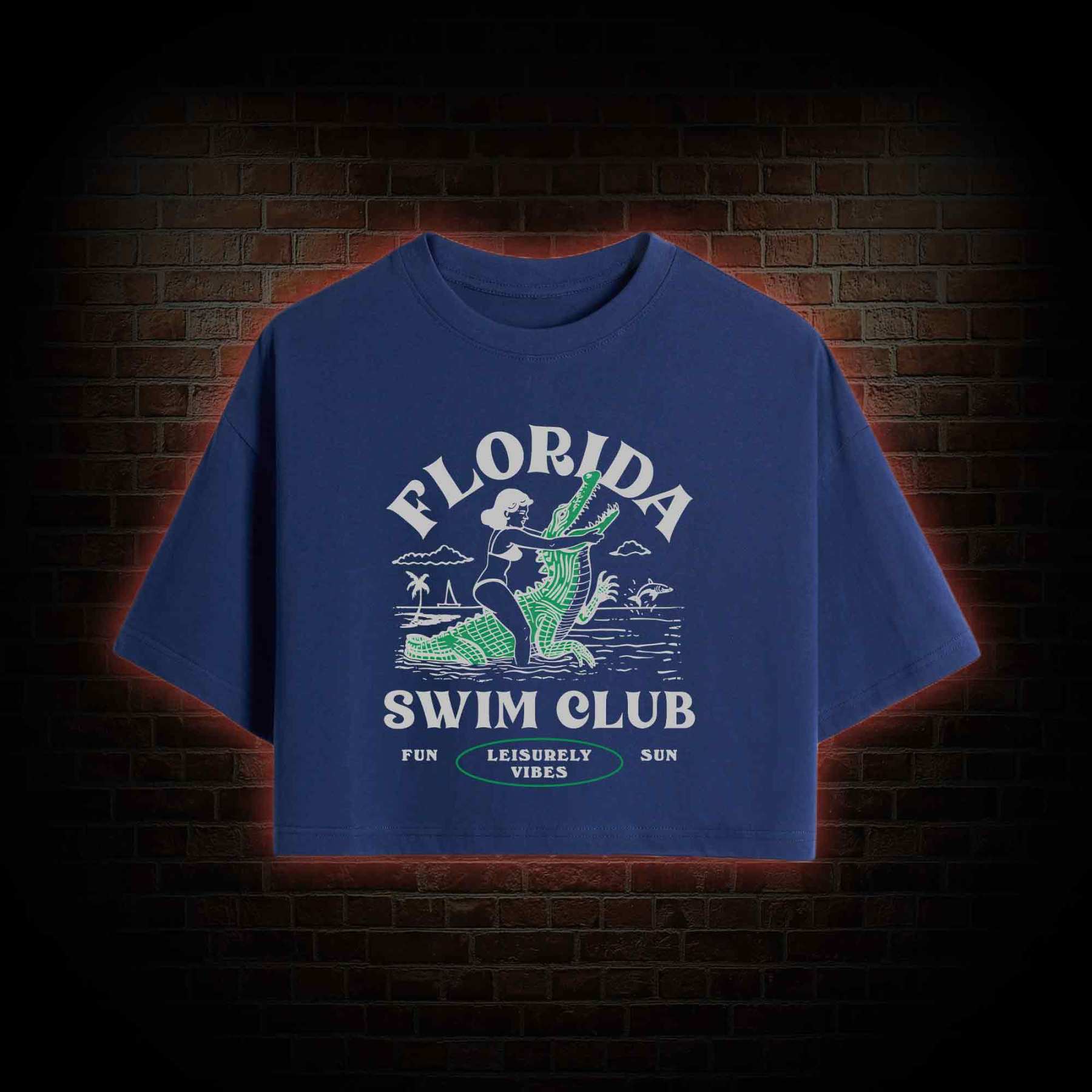 Florida Swim Club Crop Top