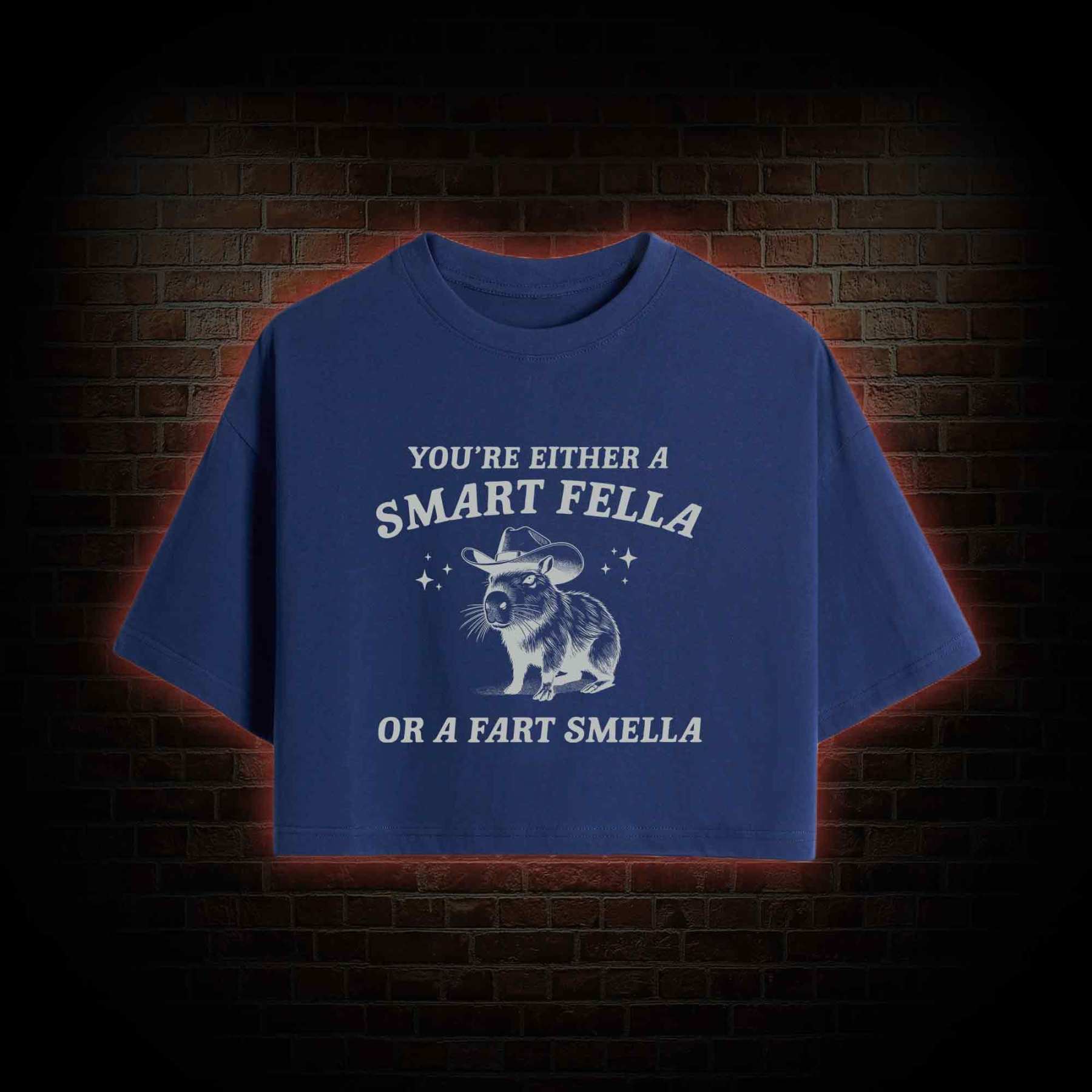Smart Fella Or Fart Smella Crop Top