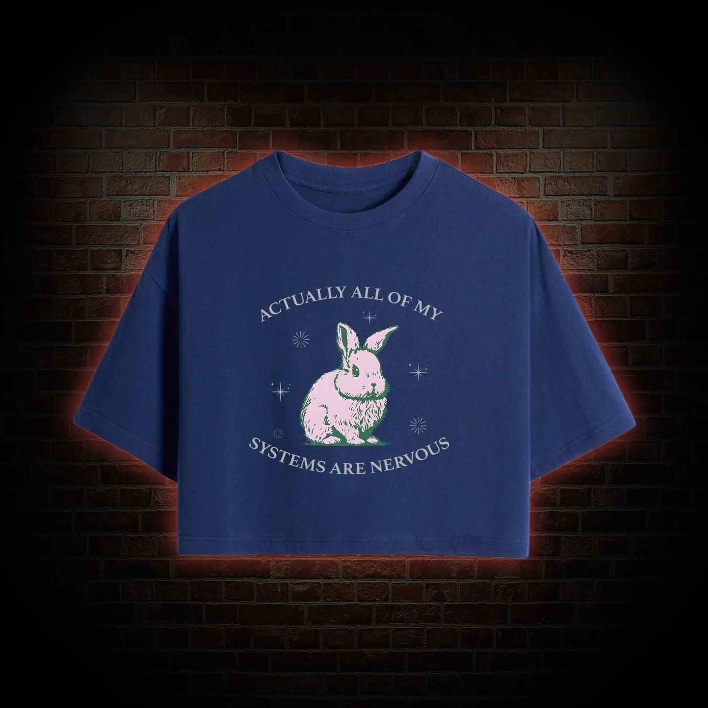 Actually All Of My Systems Are Nervous Crop Top