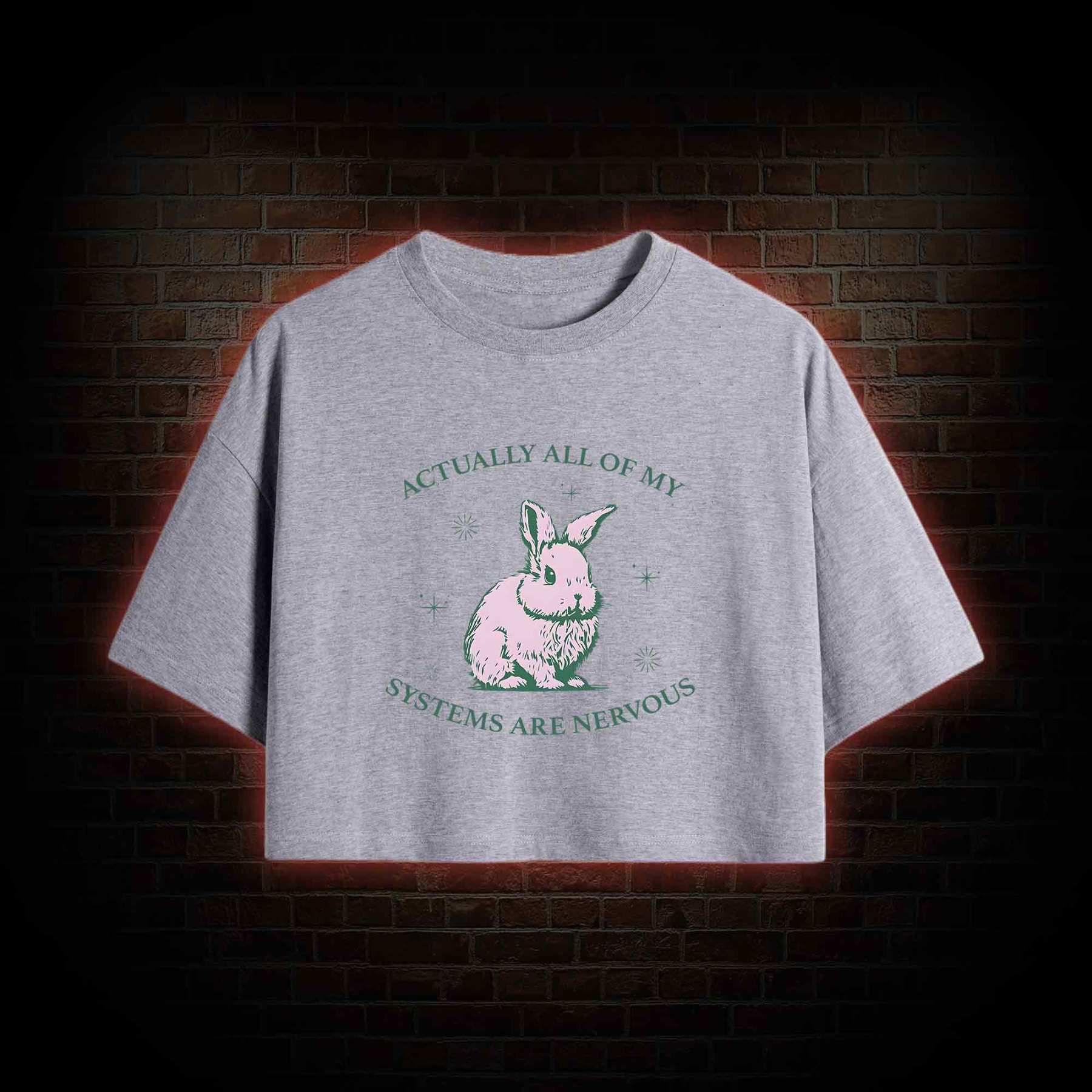 Actually All Of My Systems Are Nervous Crop Top