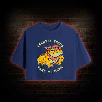 Country Toads Take Me Home Crop Top
