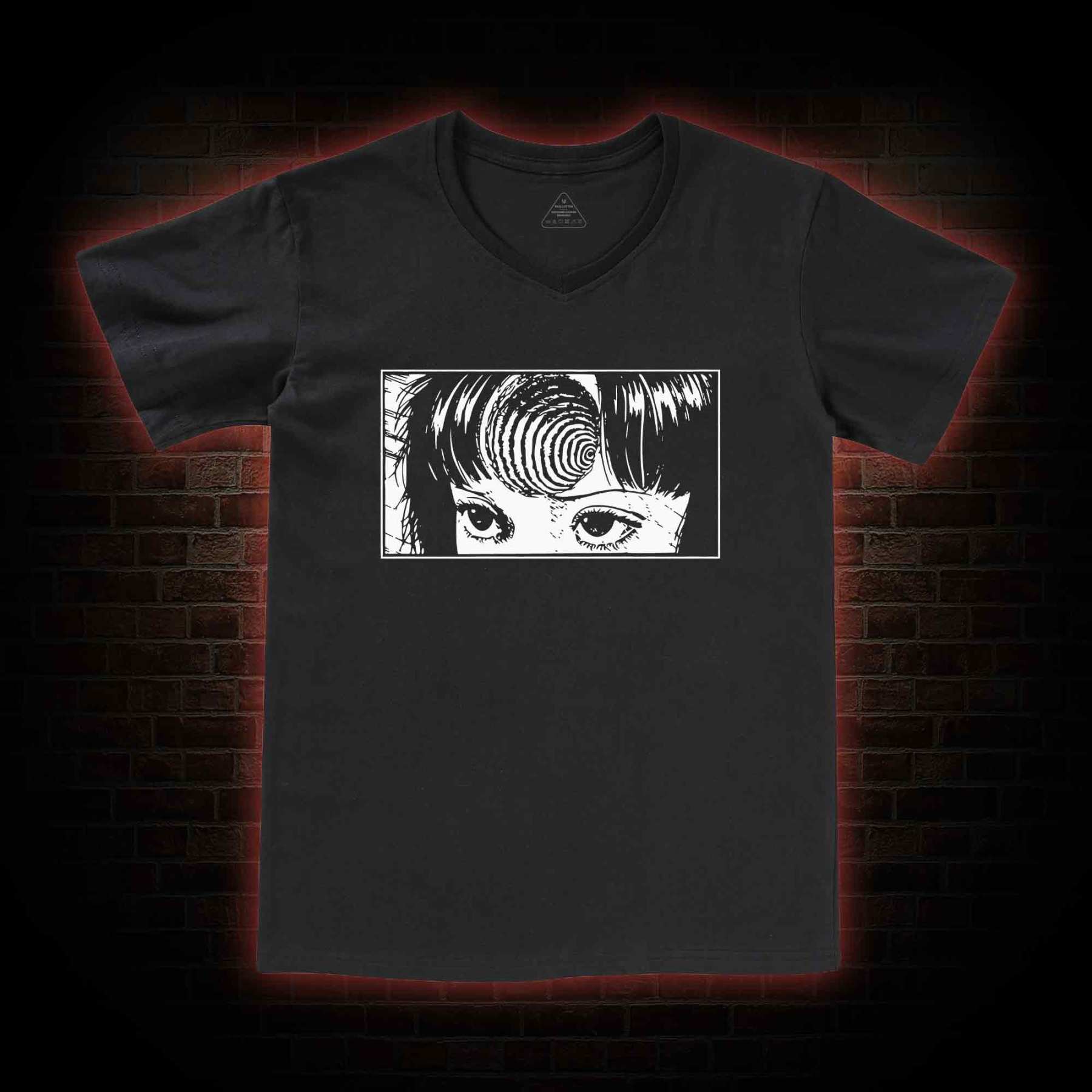 Creepy Girl Eyes V-Neck Classic T-Shirt