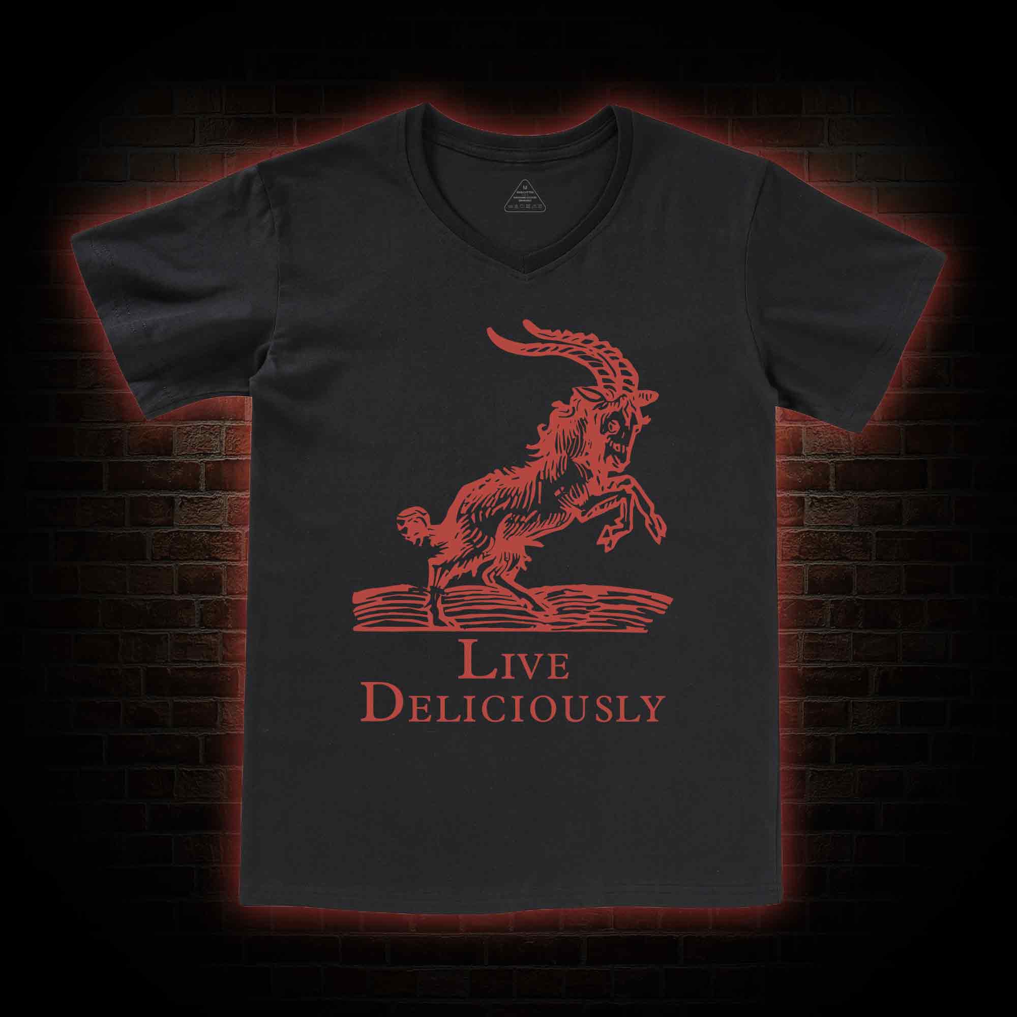 Live Deliciously V-Neck Classic T-Shirt