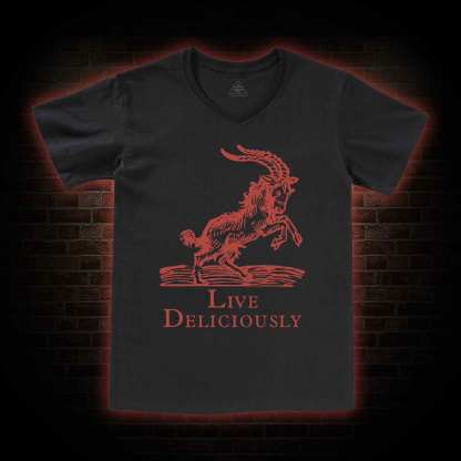 Live Deliciously V-Neck Classic T-Shirt