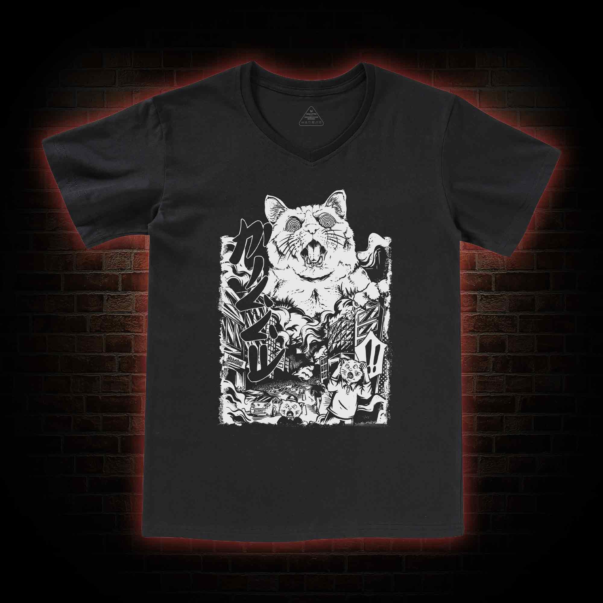 Monster Cat V-Neck Classic T-Shirt