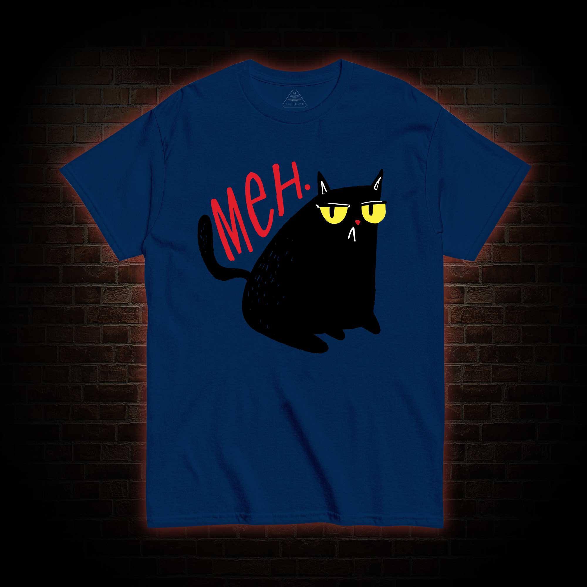 Meh Black Cat T-Shirt