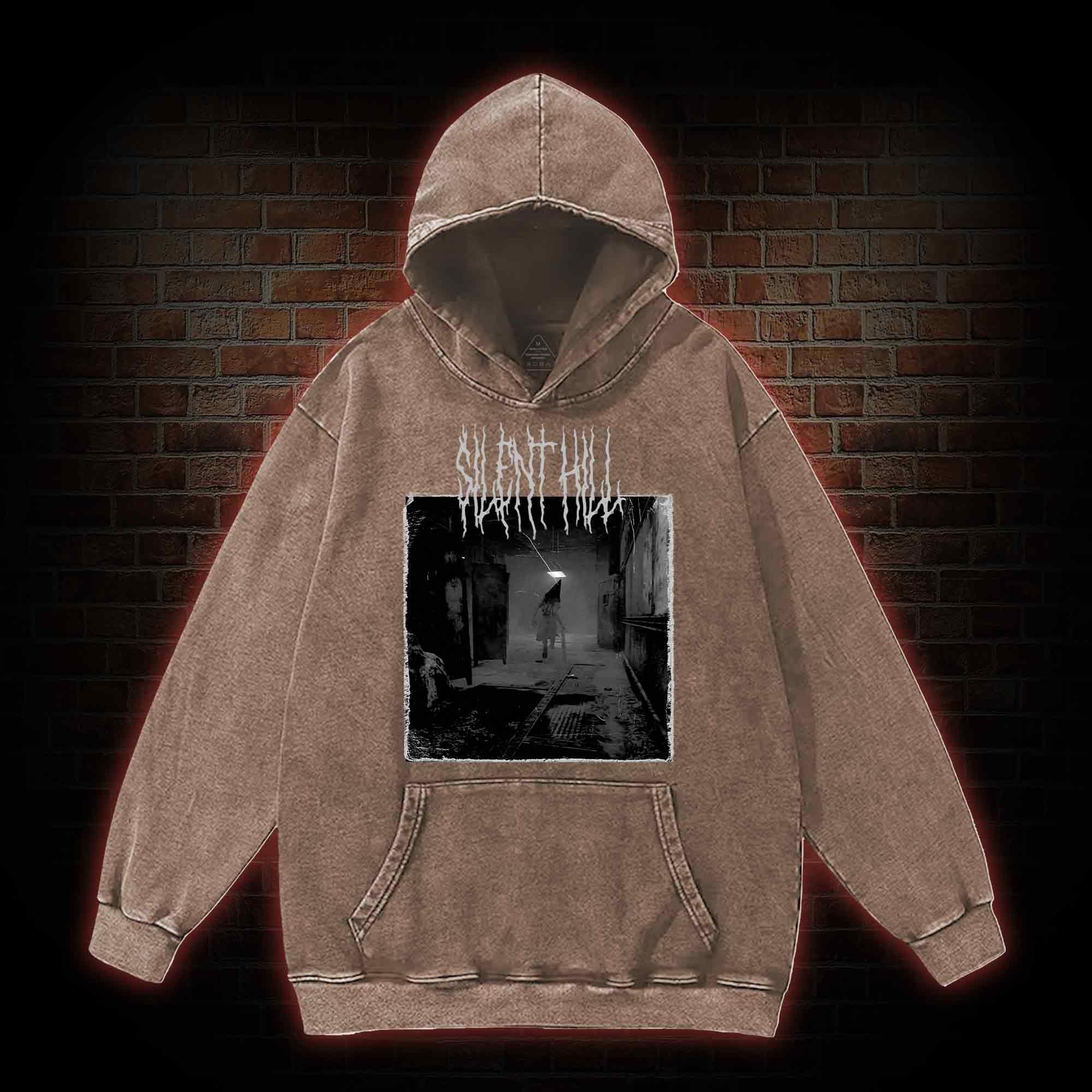 Red Pyramid Thing Retro Washed Hoodie