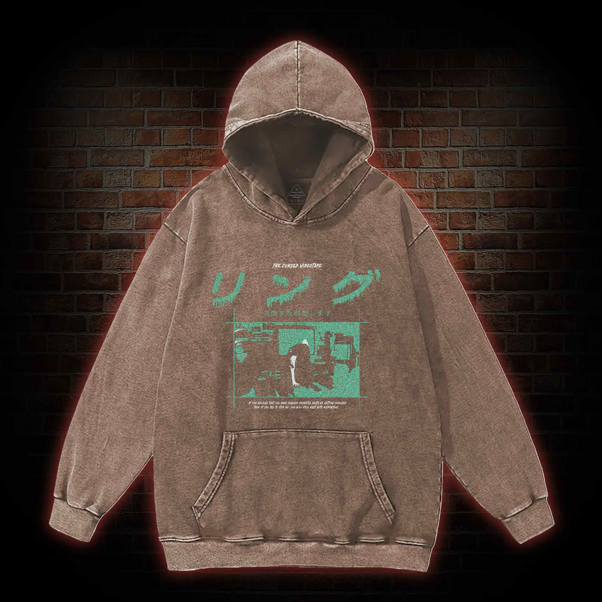 Cursed Videotape Washed Hoodie