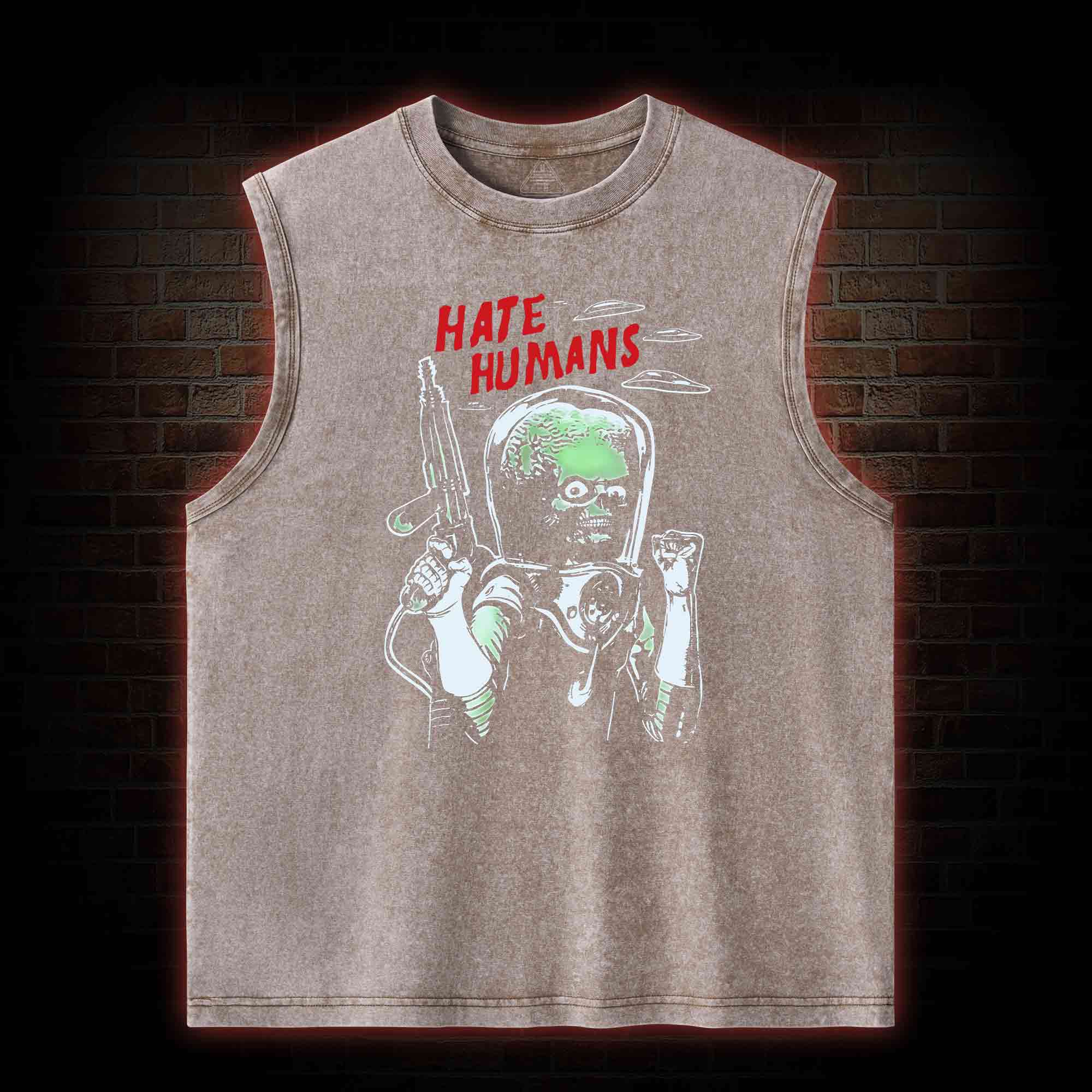 Hate Humans Washed Tank Top