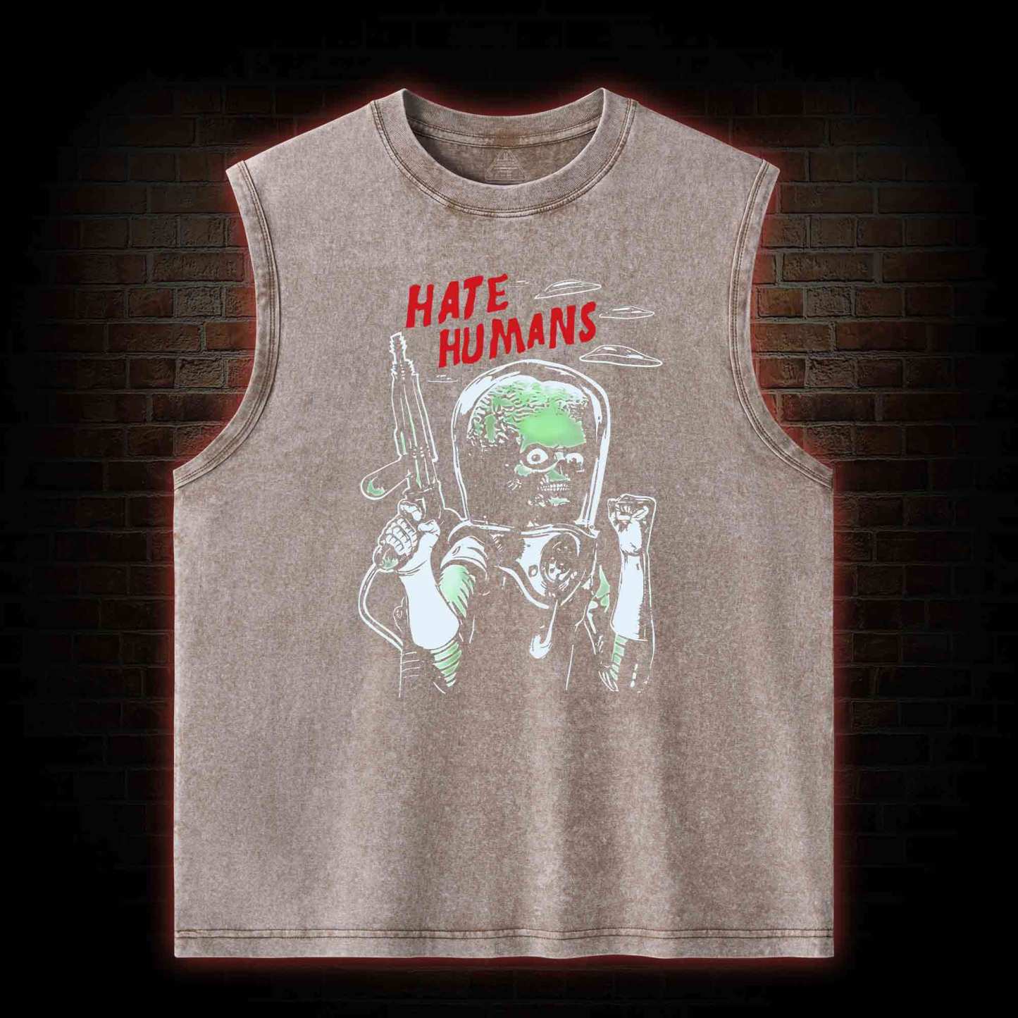 Hate Humans Washed Tank Top