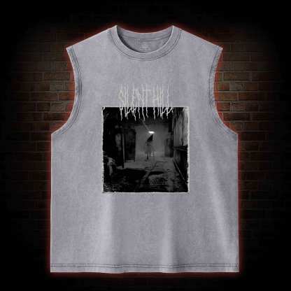 Red Pyramid Thing Retro Washed Tank Top