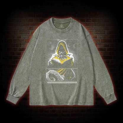 Yellow Sign Washed Long-Sleeve T-shirt