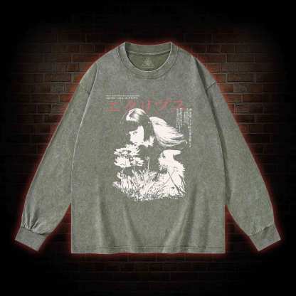 Weird Girl Washed Long-Sleeve T-shirt