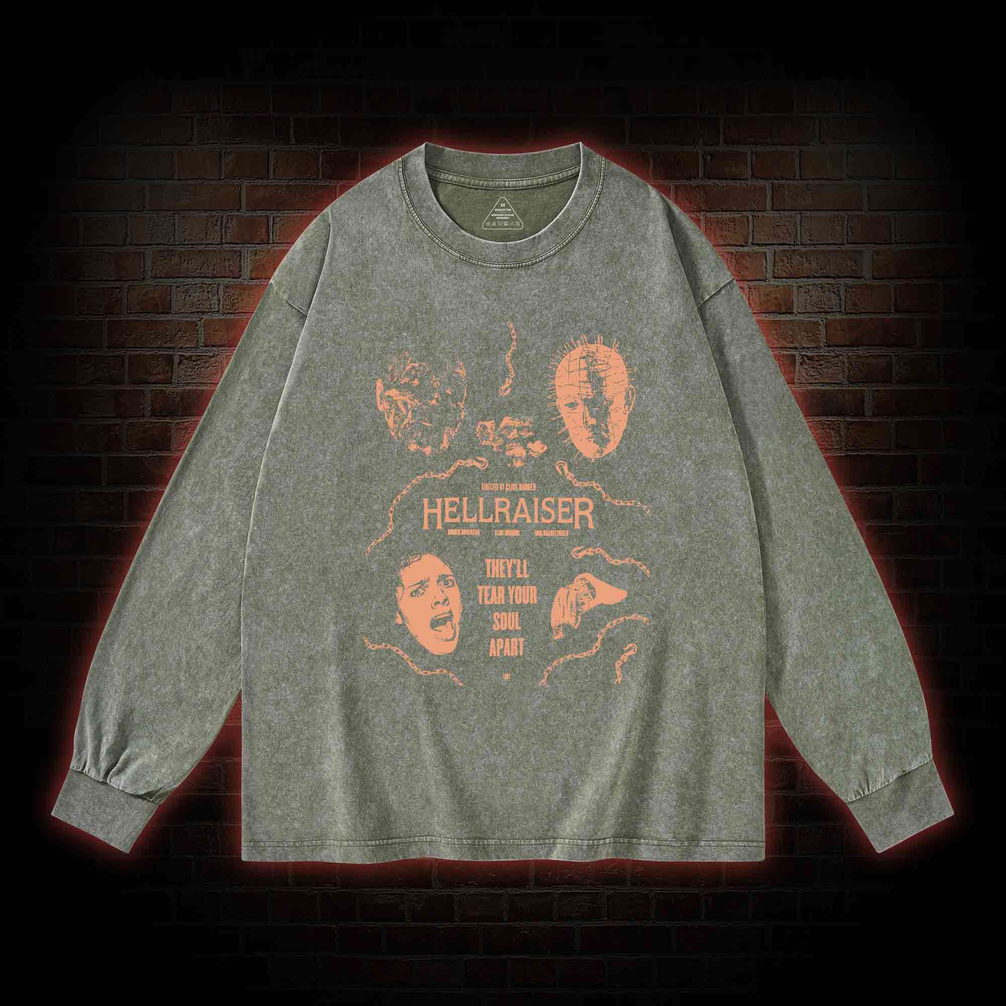 They'll Tear Your Soul Apart Washed Long-Sleeve T-shirt