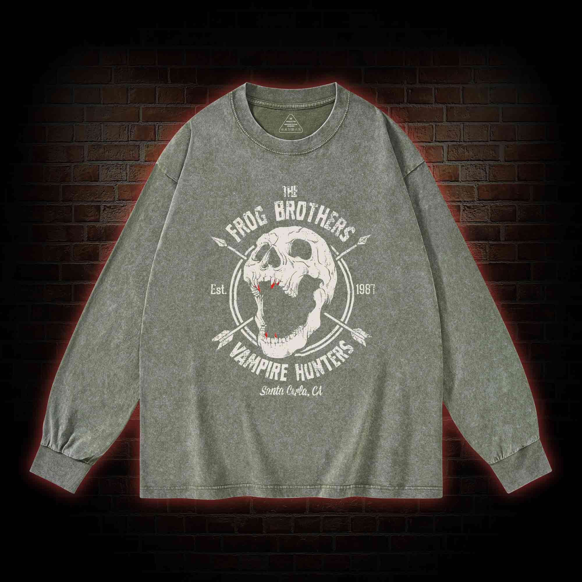 Vampire Hunters Washed Long-Sleeve T-shirt