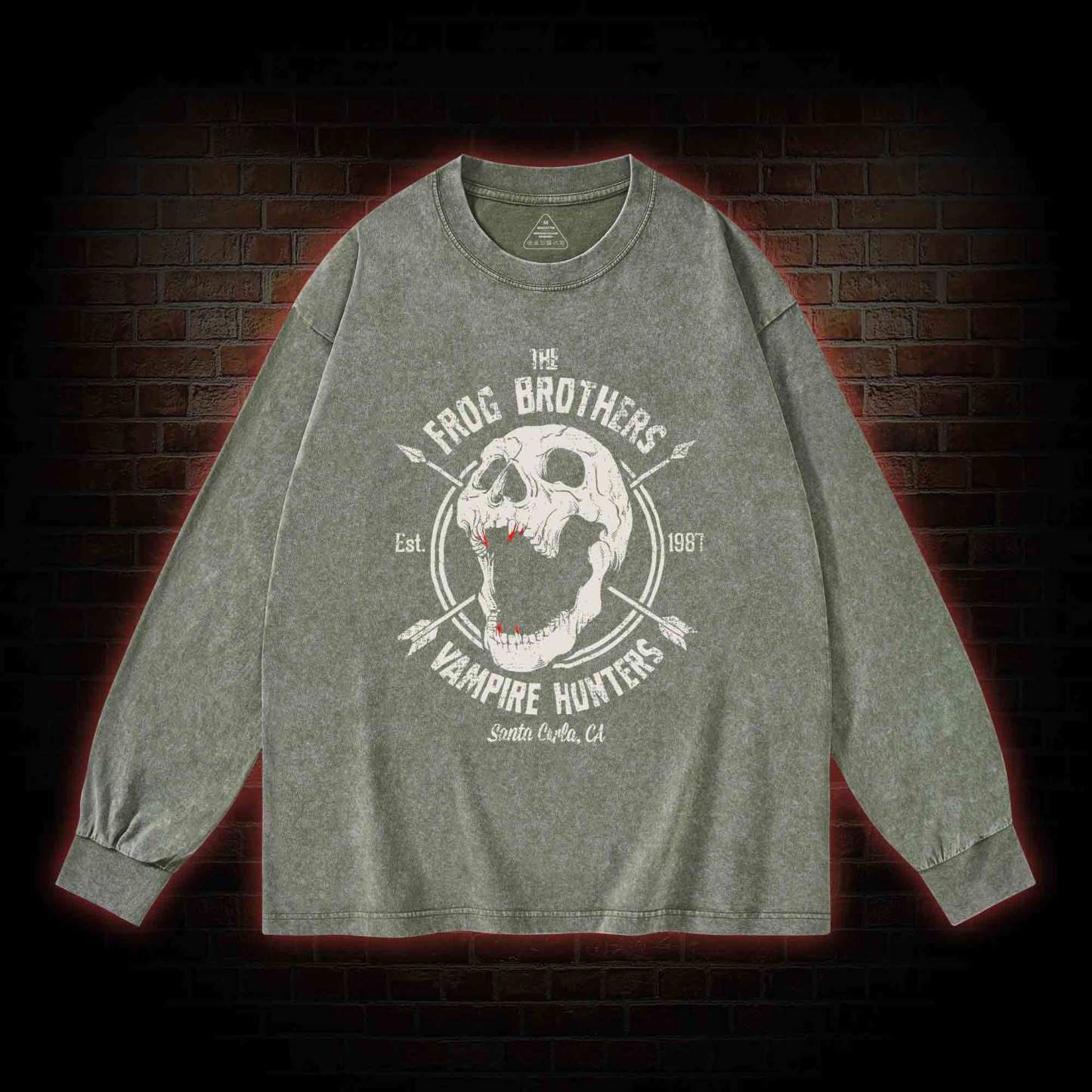 Vampire Hunters Washed Long-Sleeve T-shirt