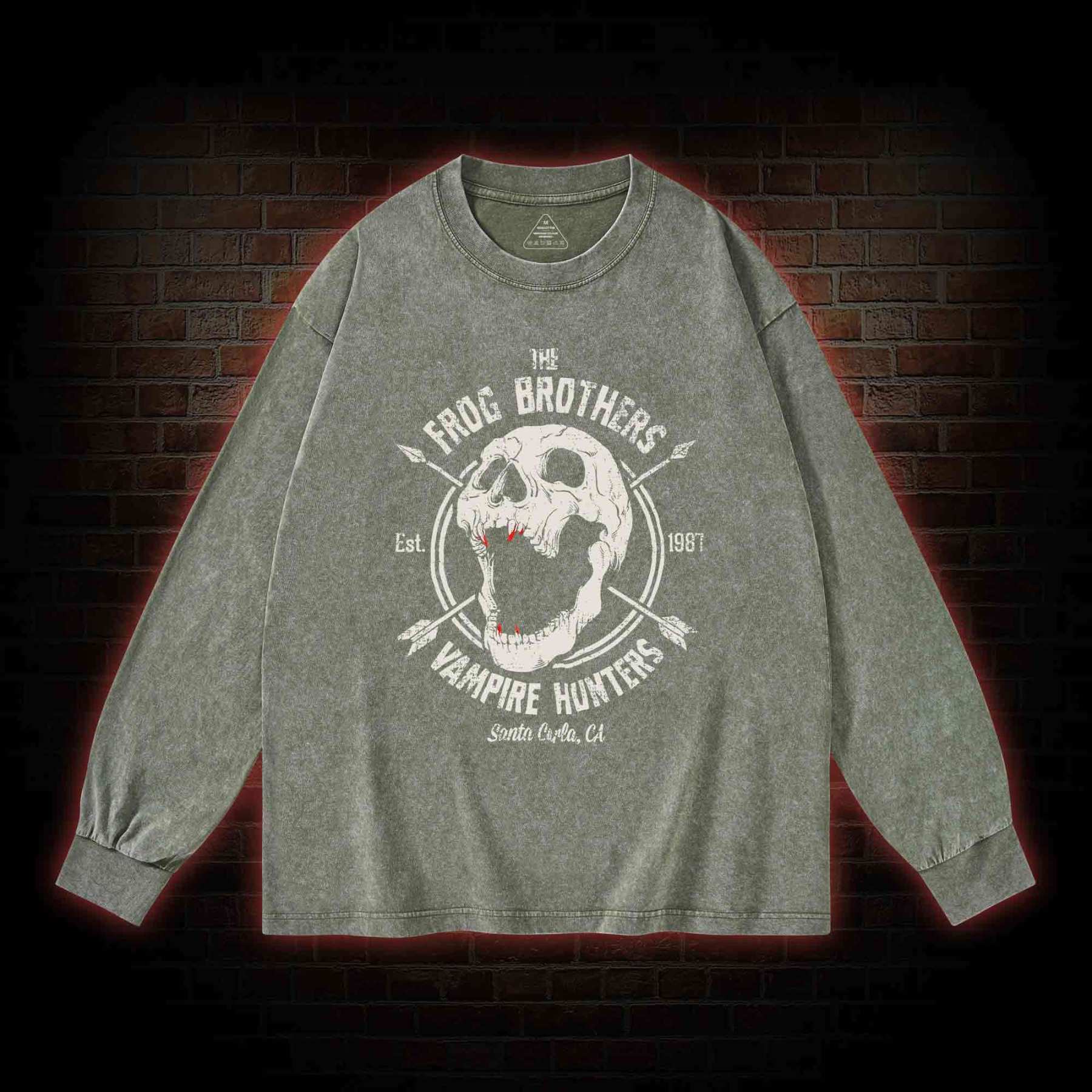 Vampire Hunters Washed Long-Sleeve T-shirt