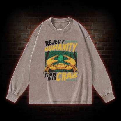 Reject Humanity Crab Washed Long-Sleeve T-shirt