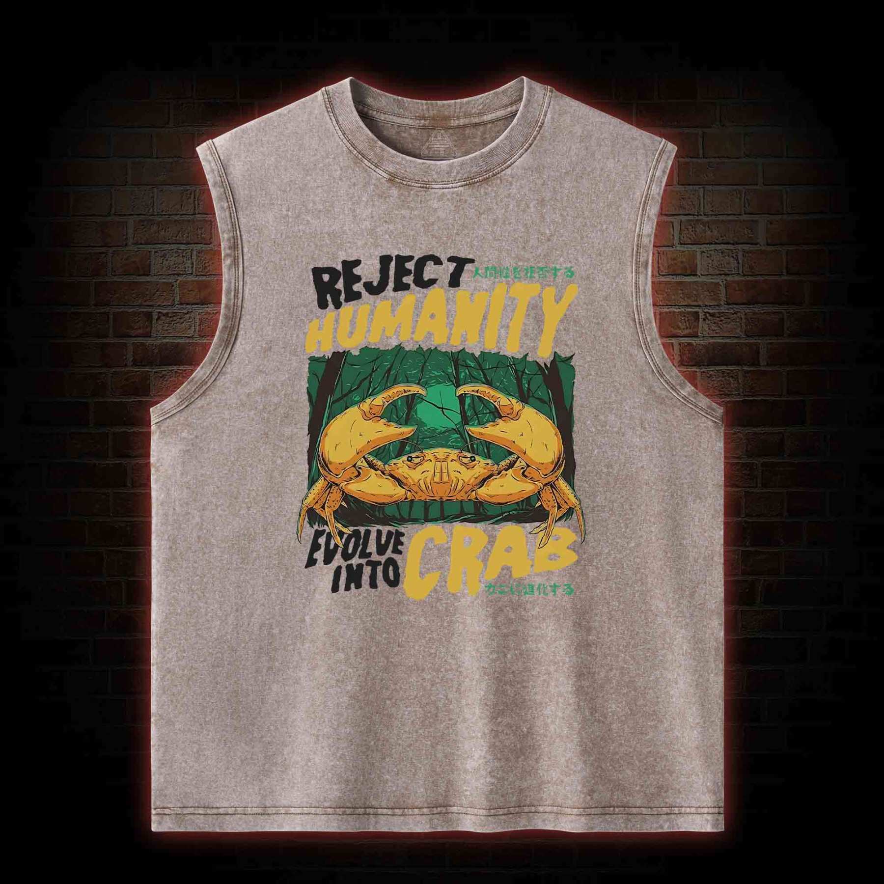 Reject Humanity Crab Washed Tank Top