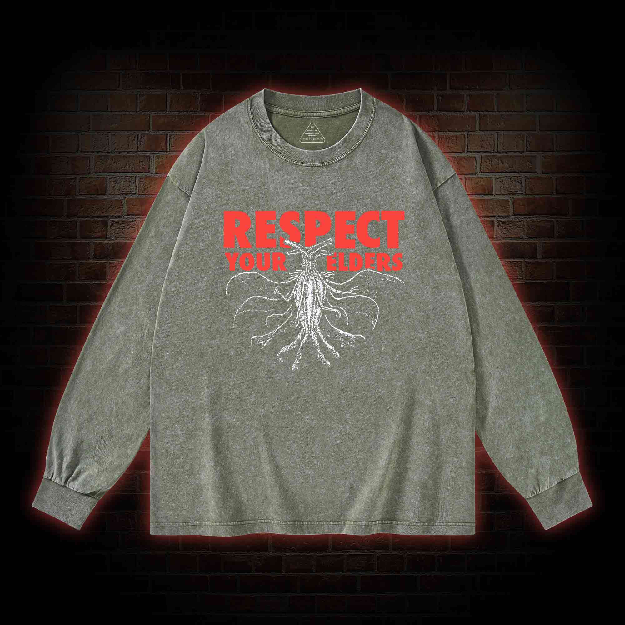 Respect Your Elders Washed Long-Sleeve T-shirt