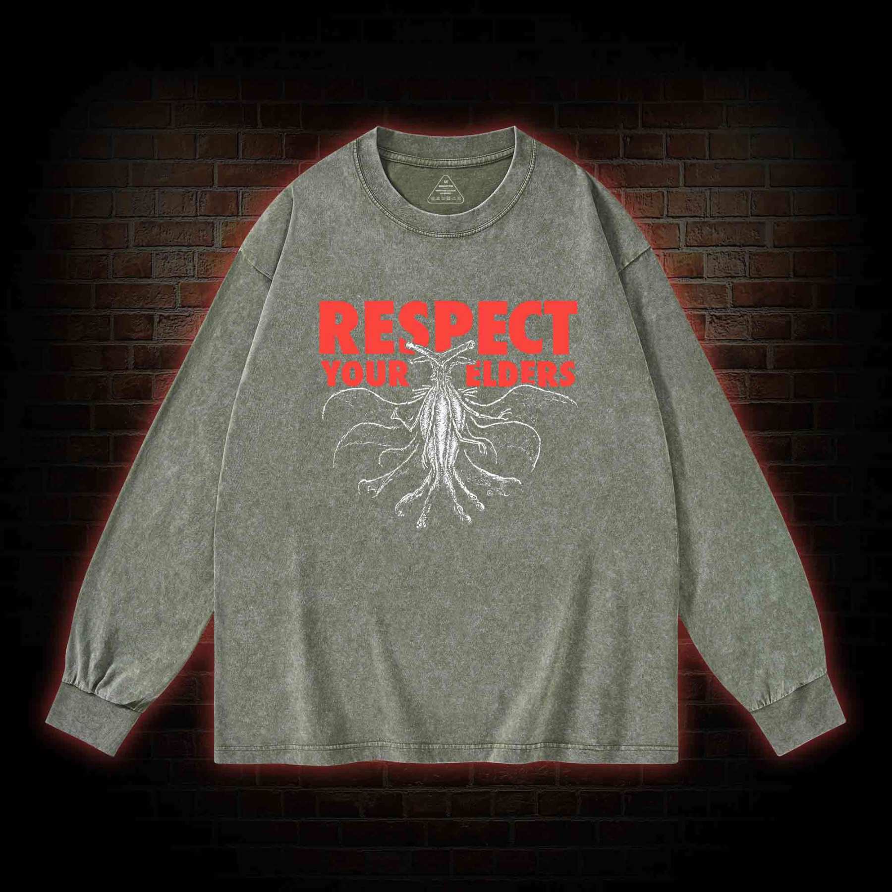 Respect Your Elders Washed Long-Sleeve T-shirt