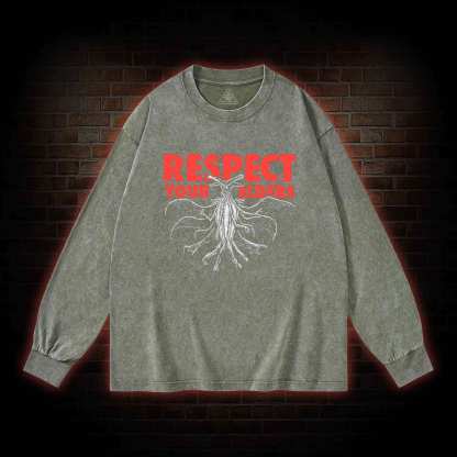 Respect Your Elders Washed Long-Sleeve T-shirt