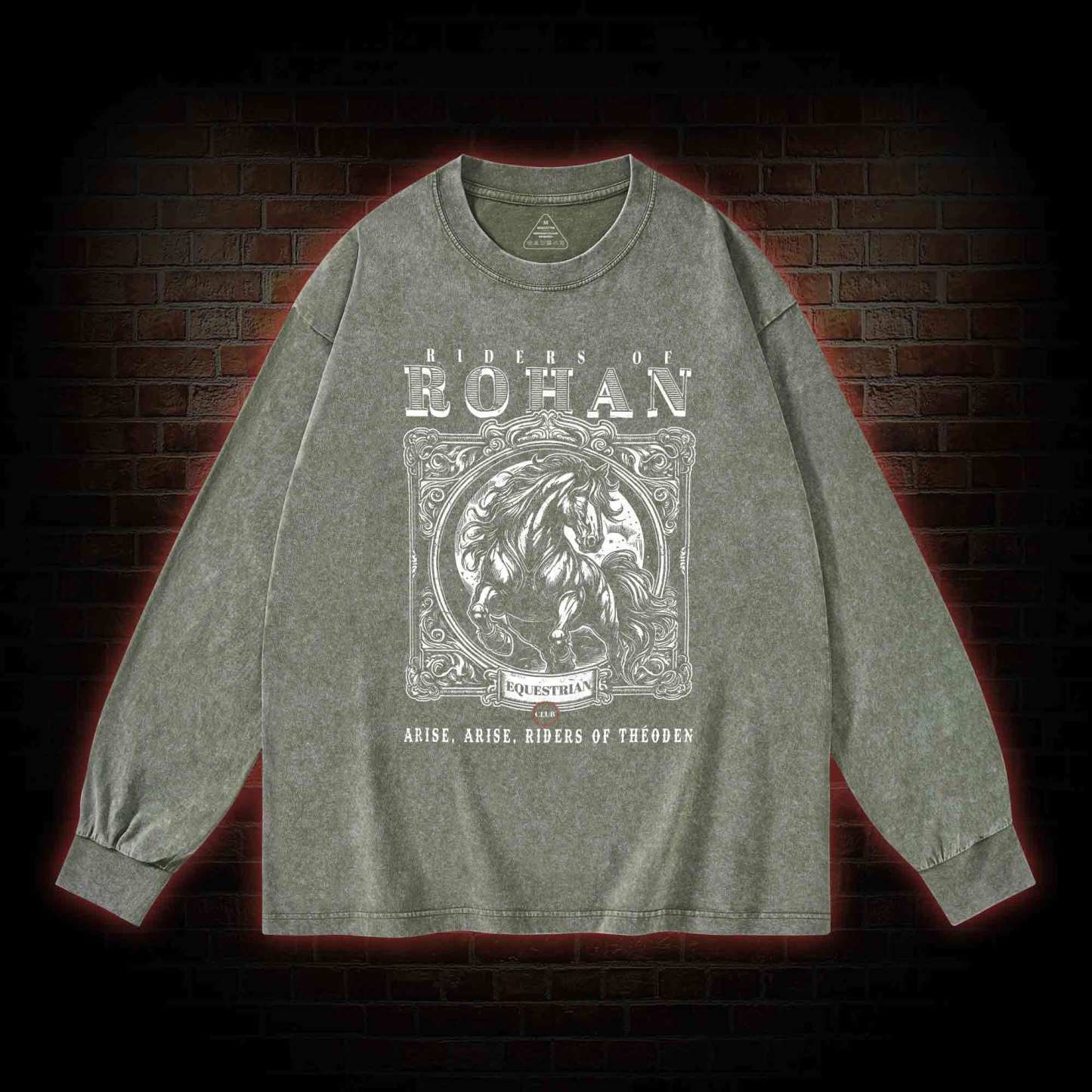 Riders of Rohan Equestrian Club Washed Long-Sleeve T-shirt
