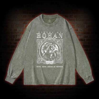 Riders of Rohan Equestrian Club Washed Long-Sleeve T-shirt