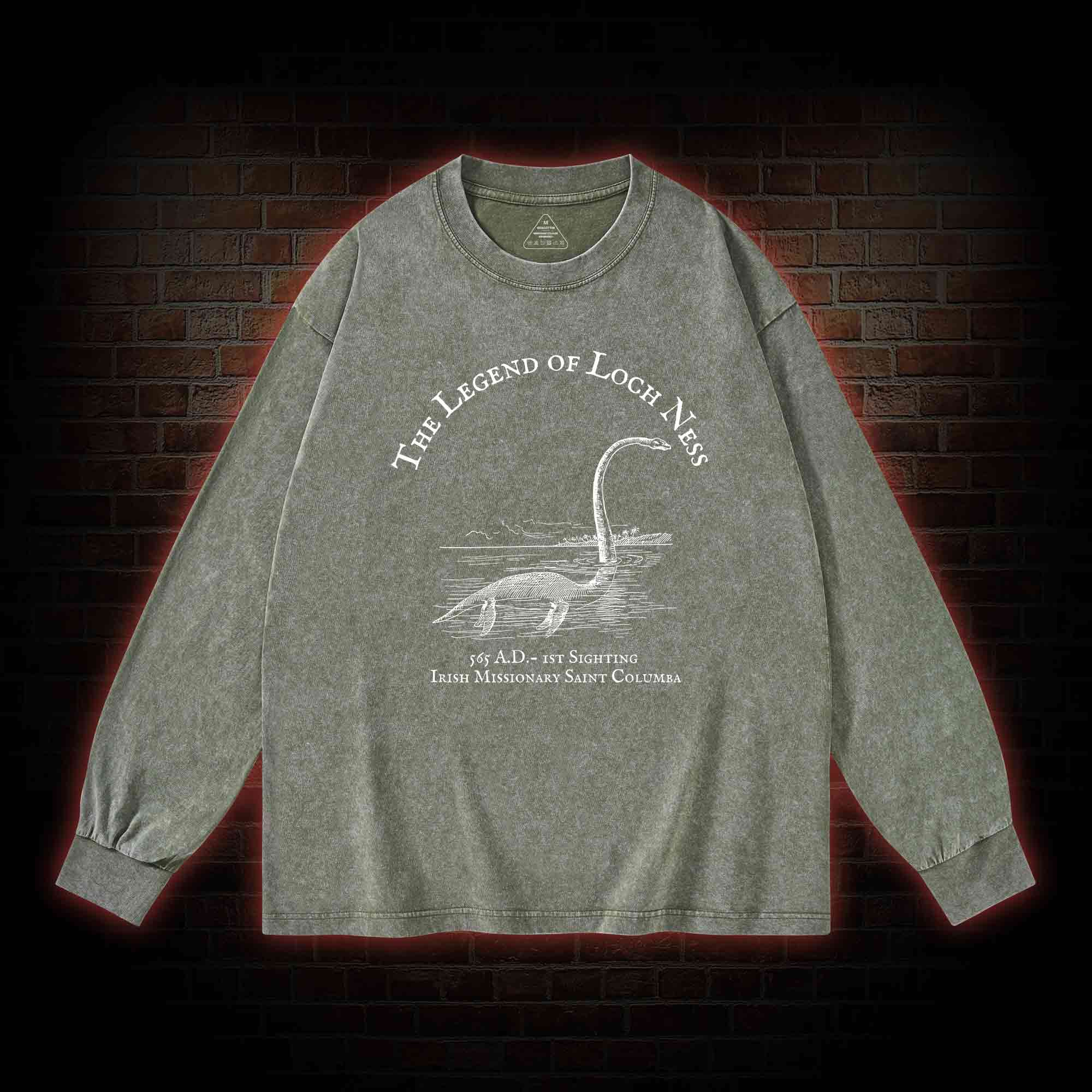 Loch Ness Monster Washed Long-Sleeve T-shirt