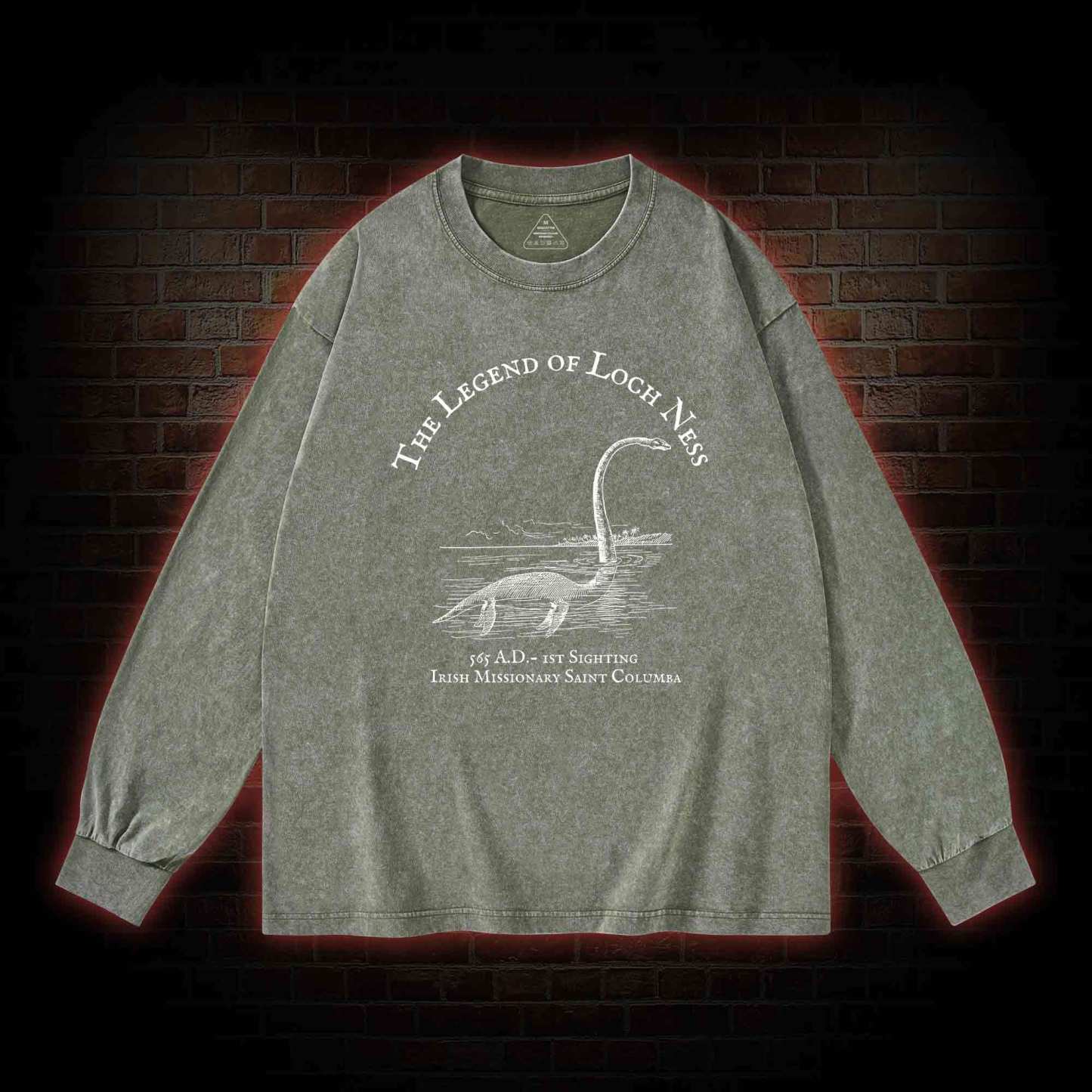 Loch Ness Monster Washed Long-Sleeve T-shirt