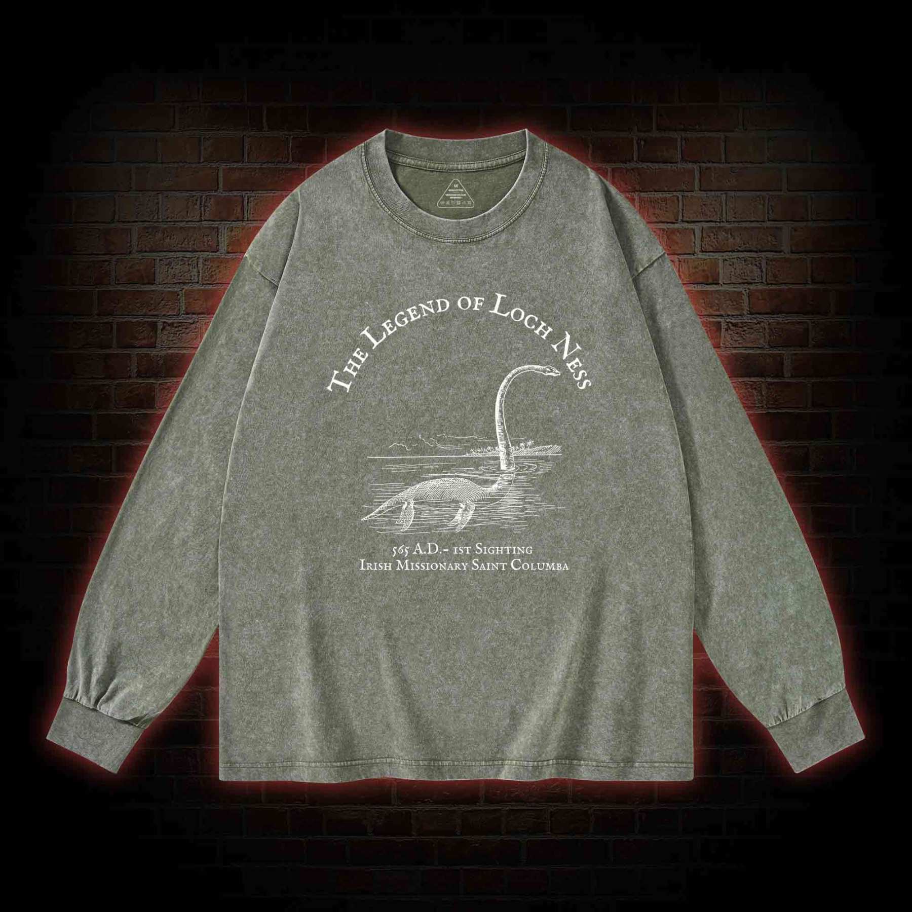 Loch Ness Monster Washed Long-Sleeve T-shirt