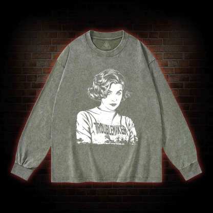 Troublemaker Washed Long-Sleeve T-shirt