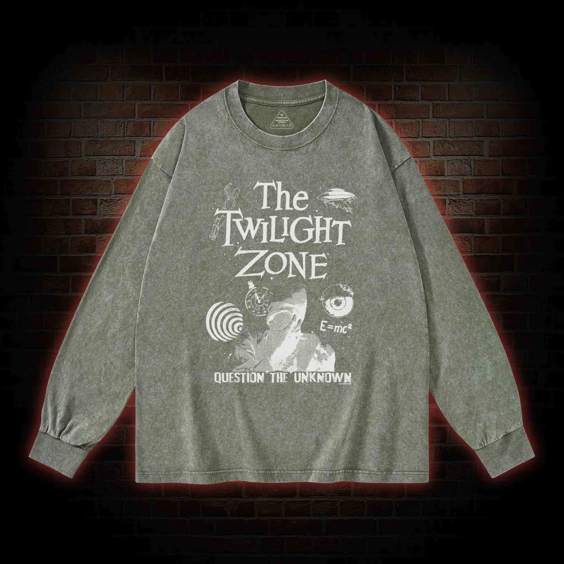 Question the Unknown Washed Long-Sleeve T-shirt