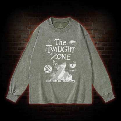 Question the Unknown Washed Long-Sleeve T-shirt