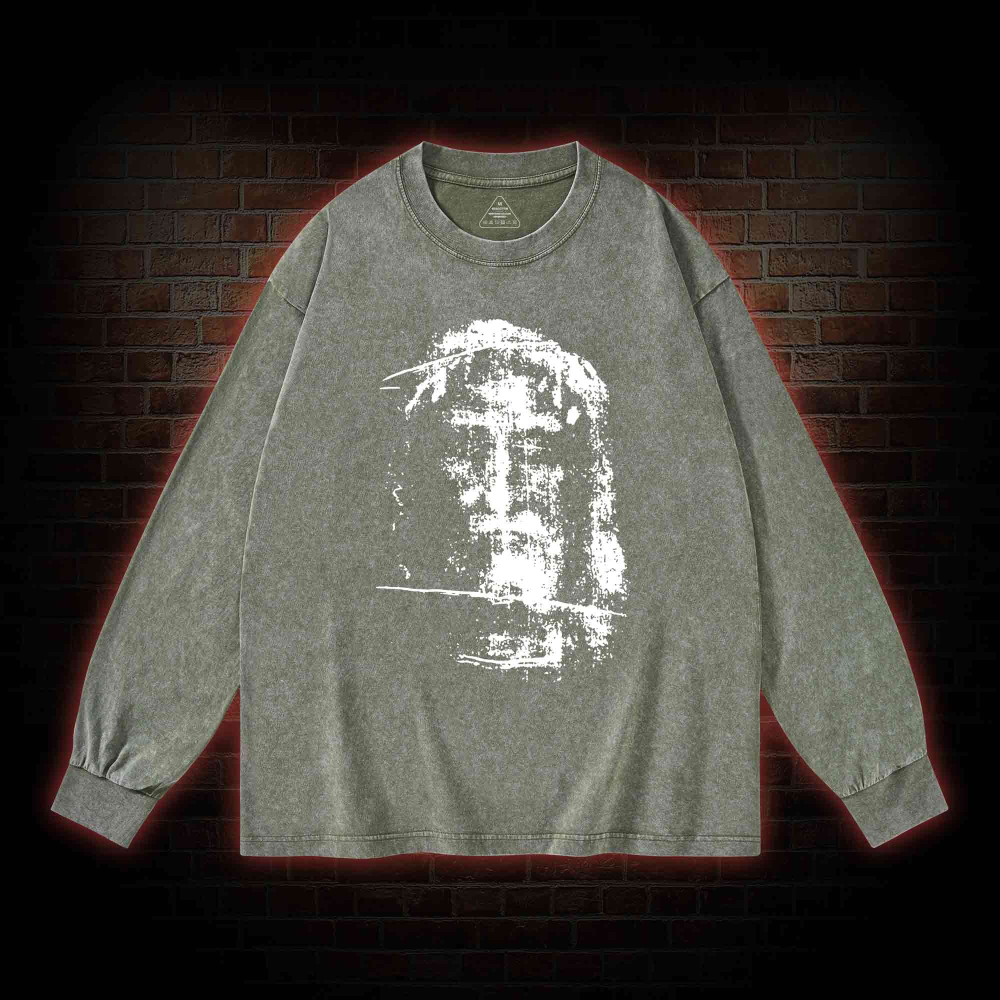 Jesus Christ Face Washed Long-Sleeve T-shirt