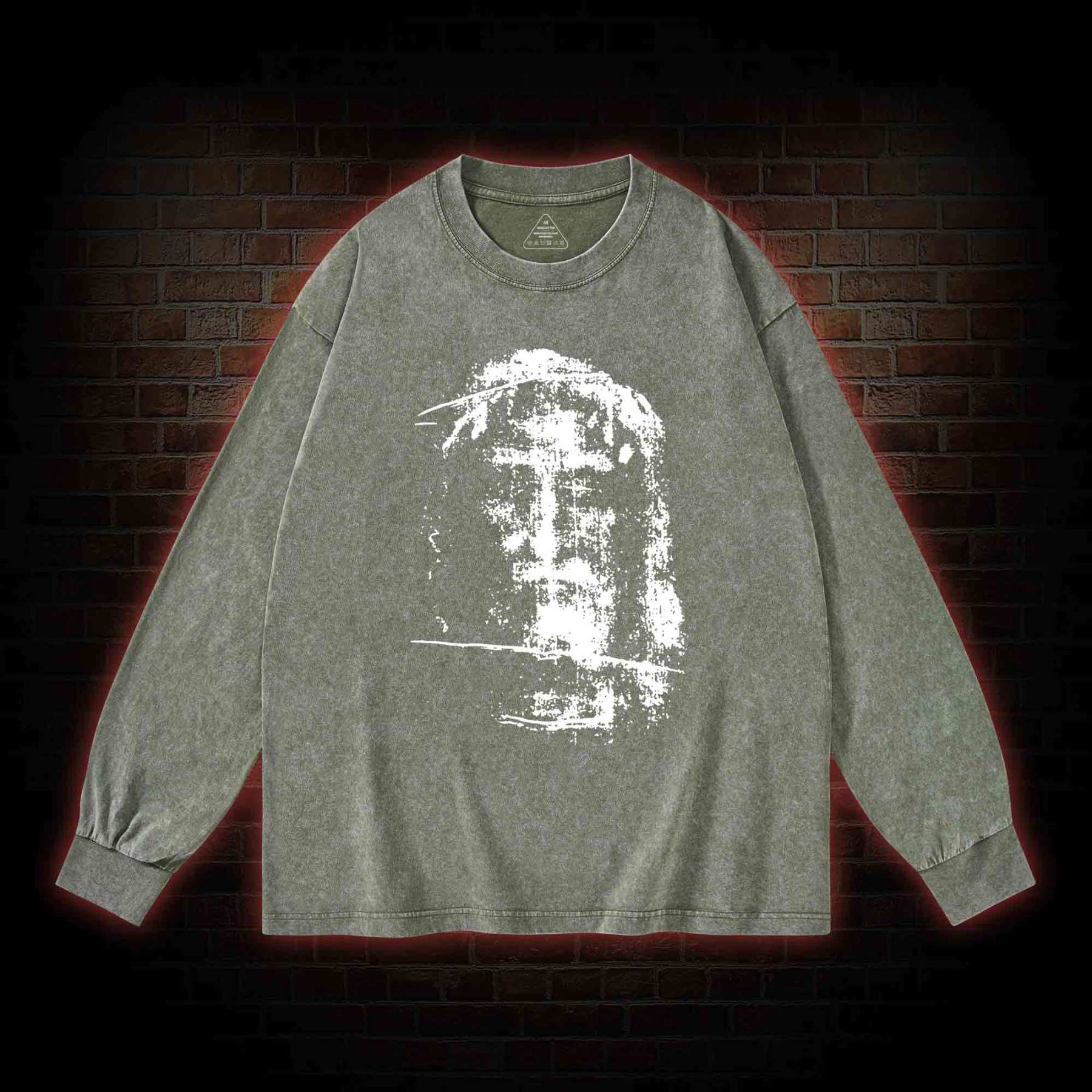 Jesus Christ Face Washed Long-Sleeve T-shirt