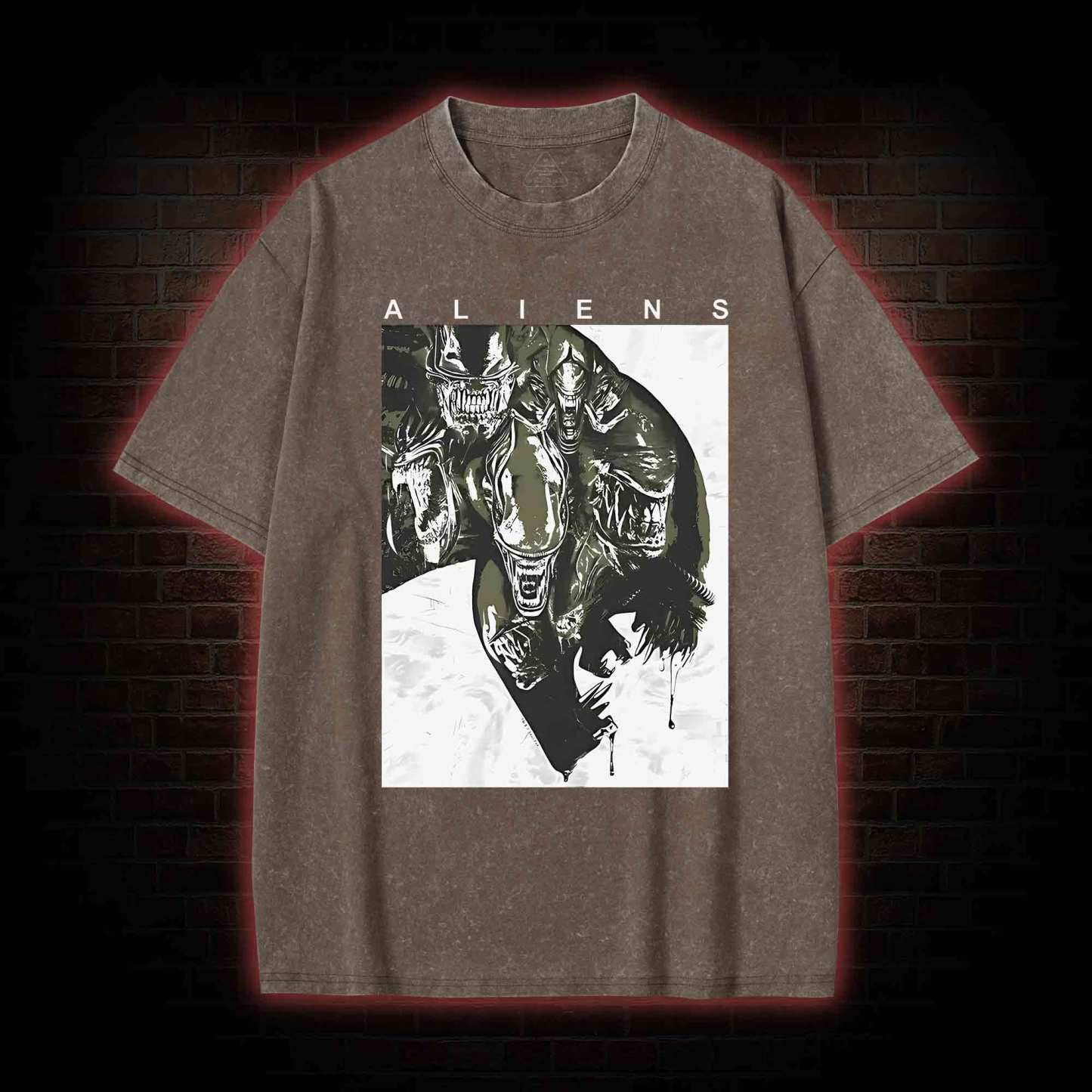 Aliens in Deep Space Washed T-shirt