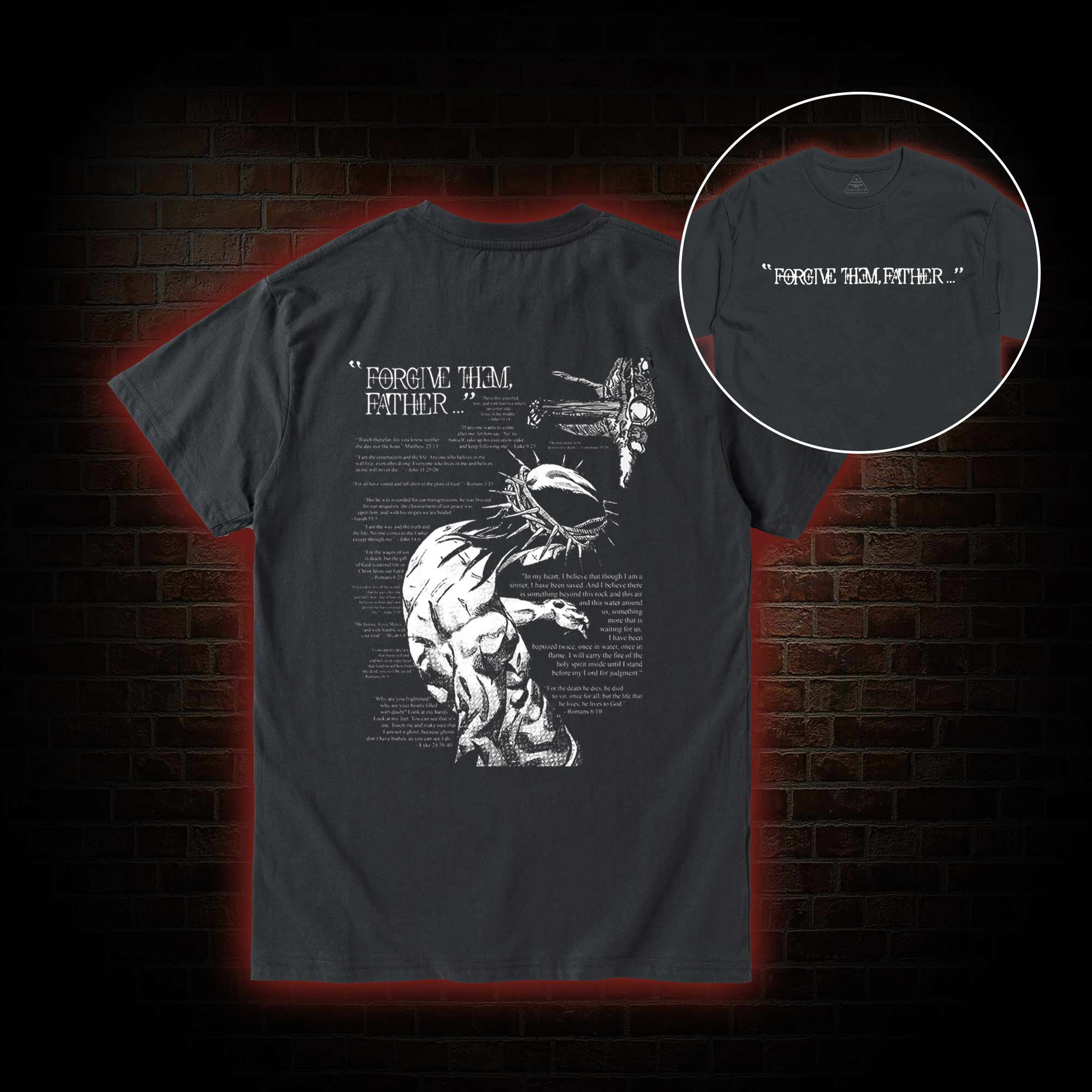 Forgive Them Father Back Print T-Shirt