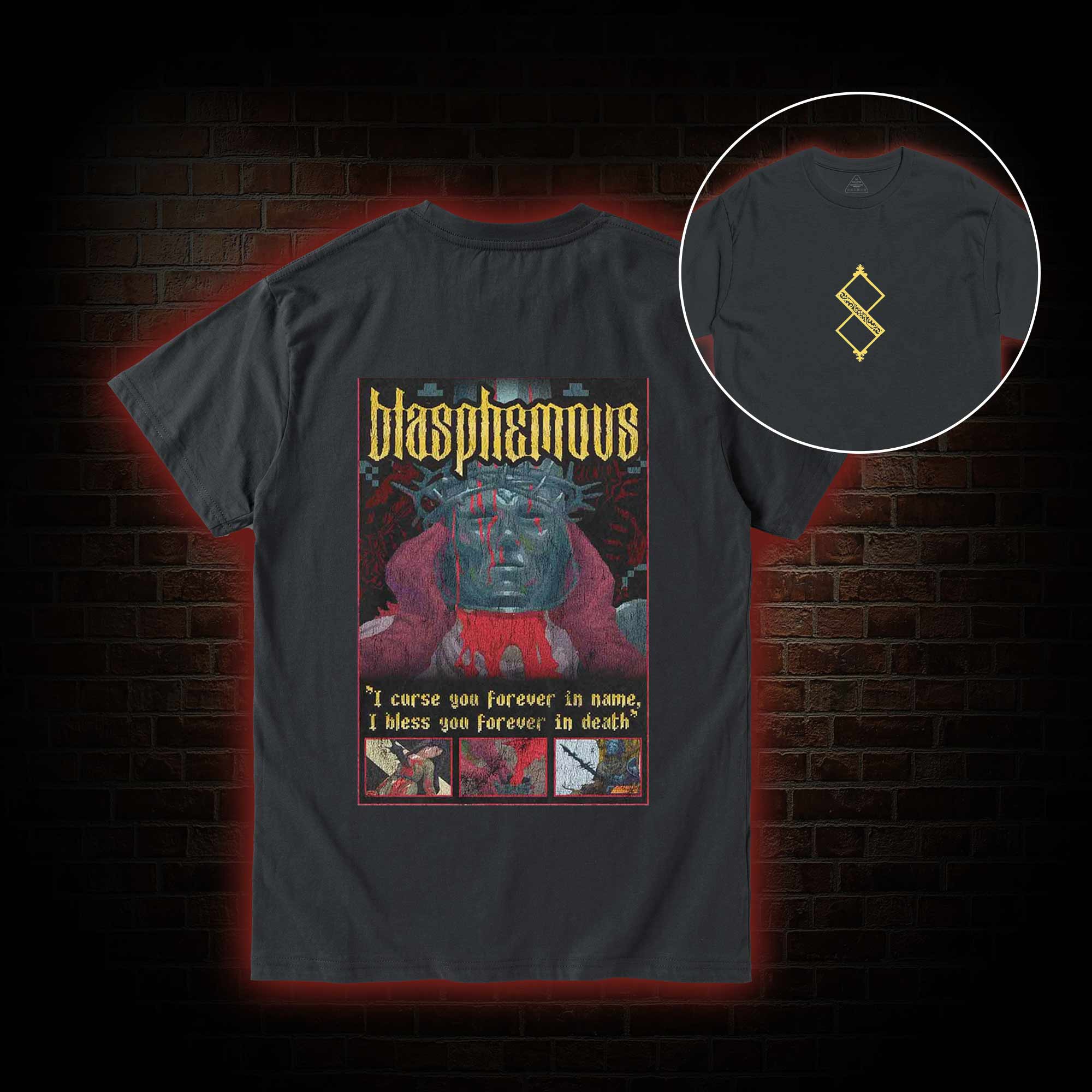 I Bless You Forever in Death Back Print T-Shirt