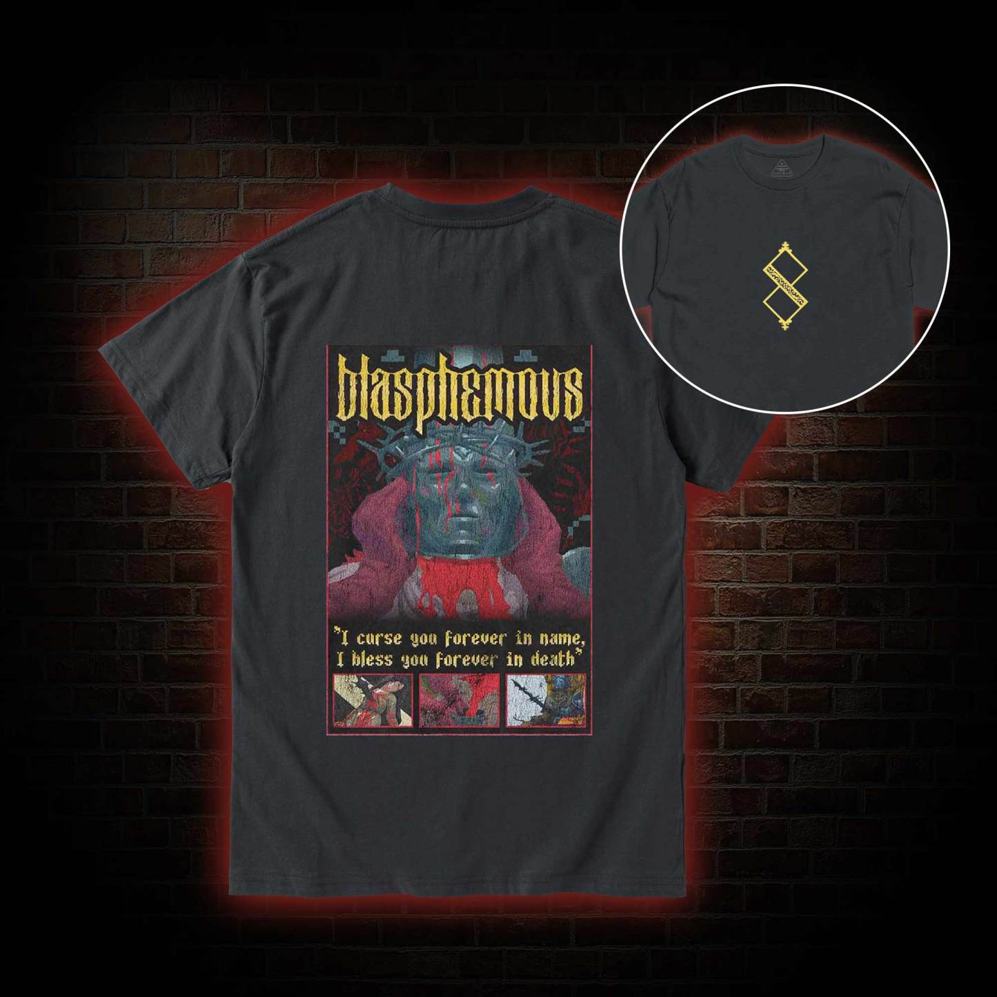 I Bless You Forever in Death Back Print T-Shirt