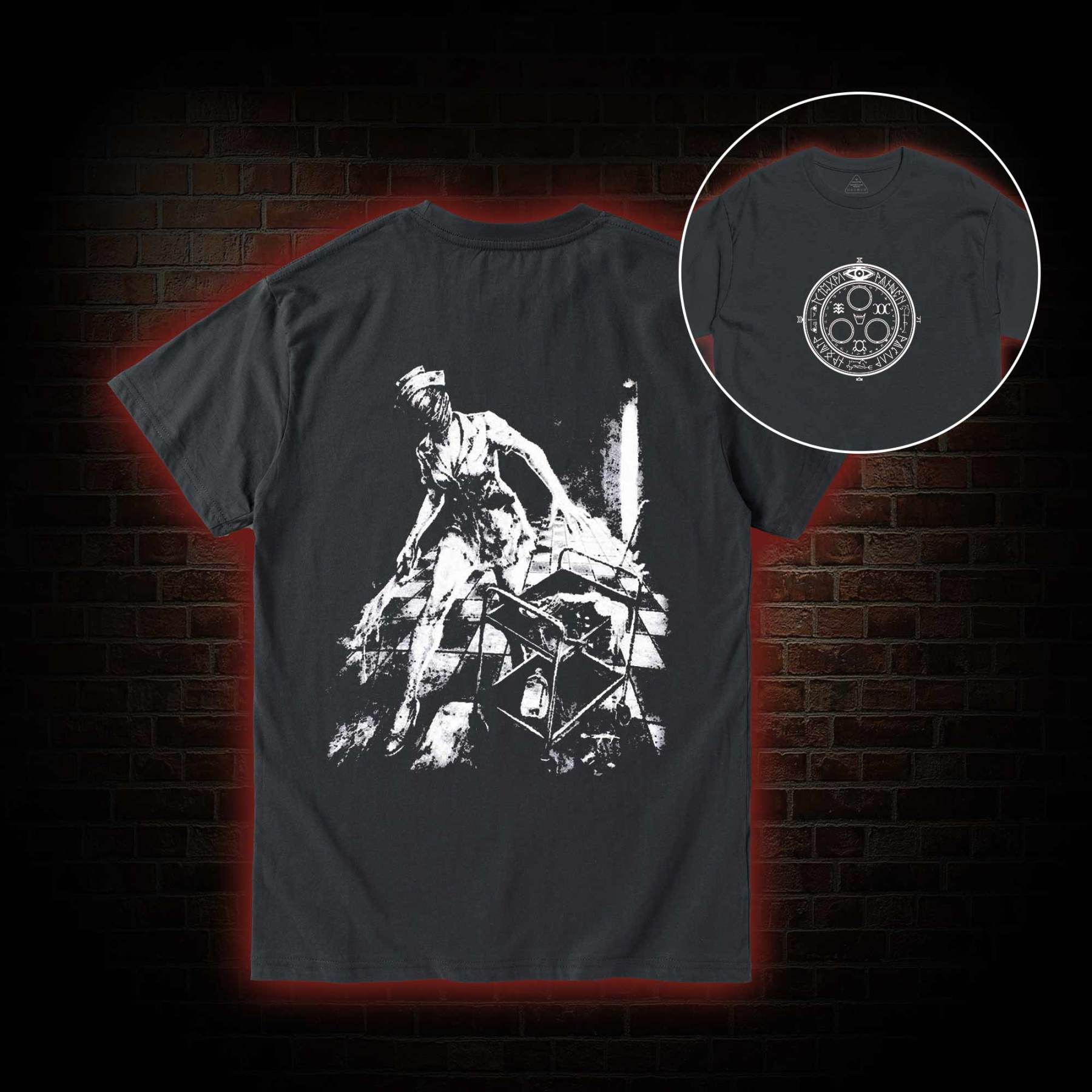 Retro Hello Nurse Back Print T-Shirt