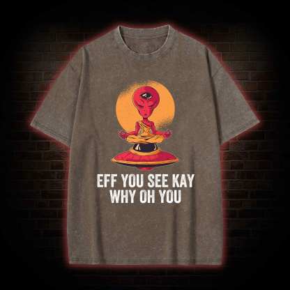 Eff You See Kay Why Oh You Alien Washed T-shirt