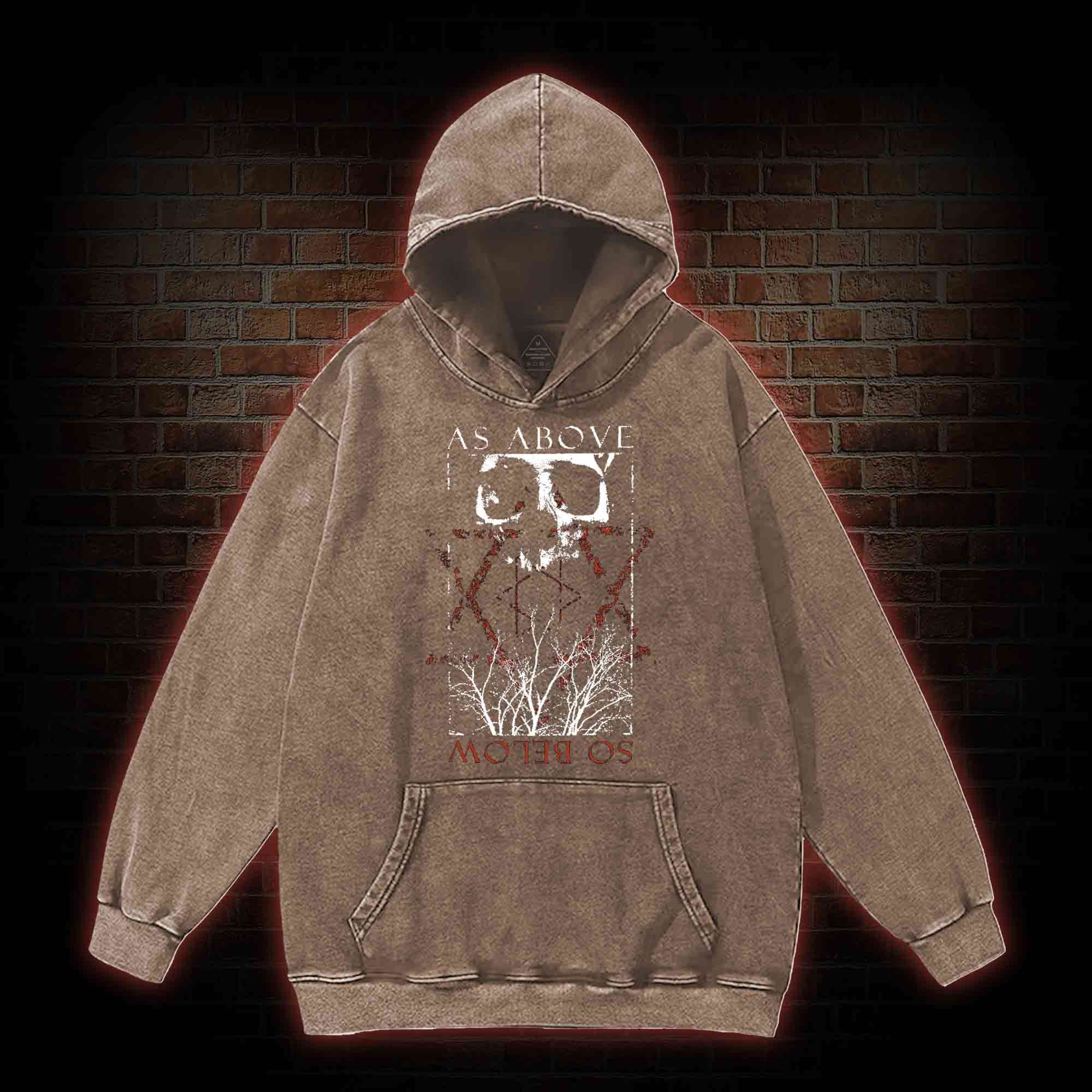 As About So Below Horror Washed Hoodie