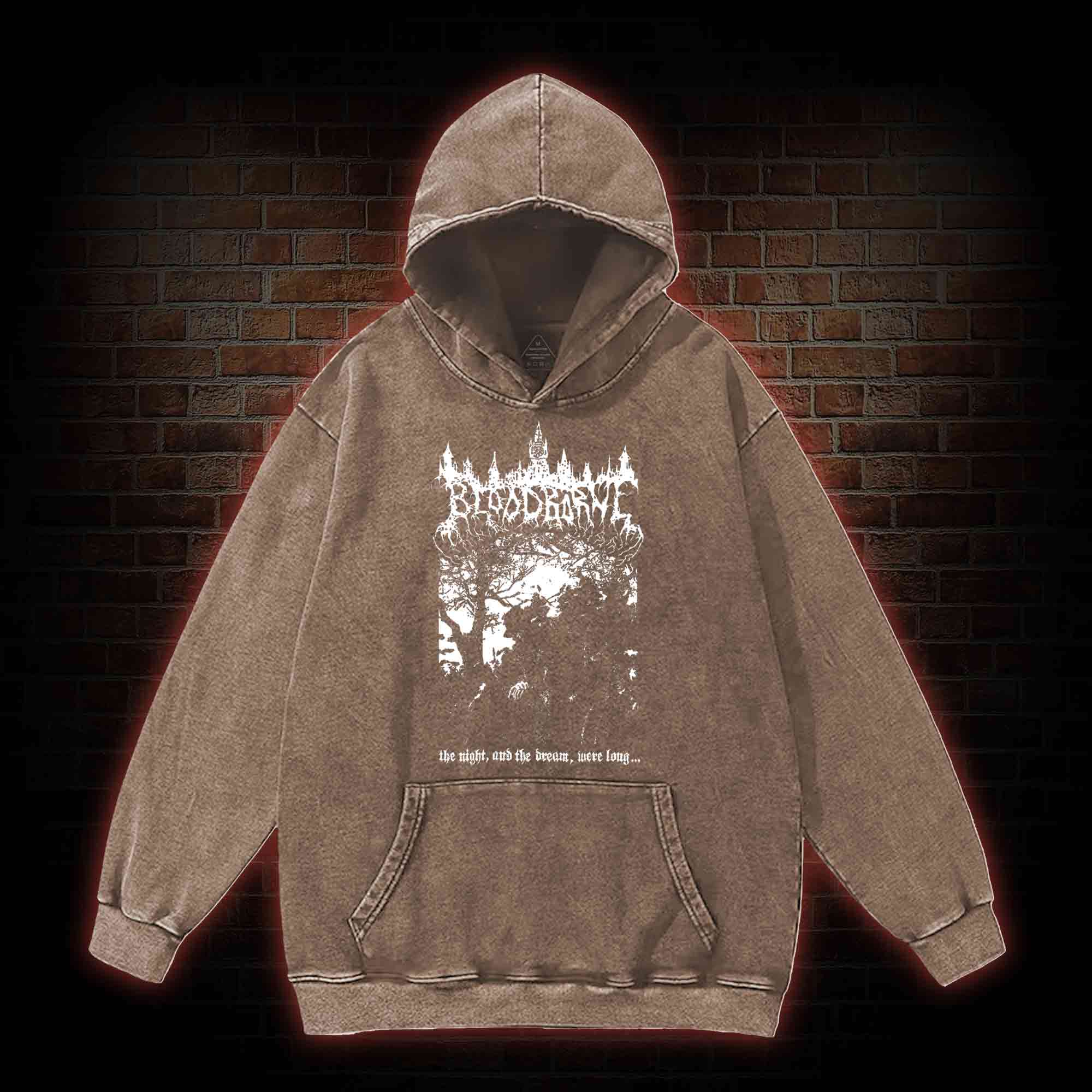The Night and The Dream were Long Washed Hoodie