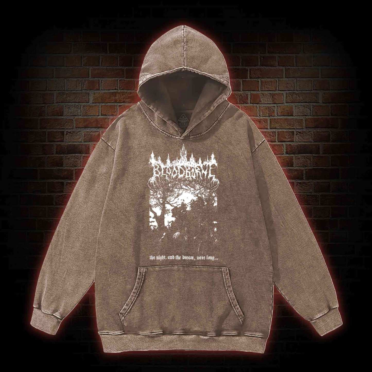The Night and The Dream were Long Washed Hoodie