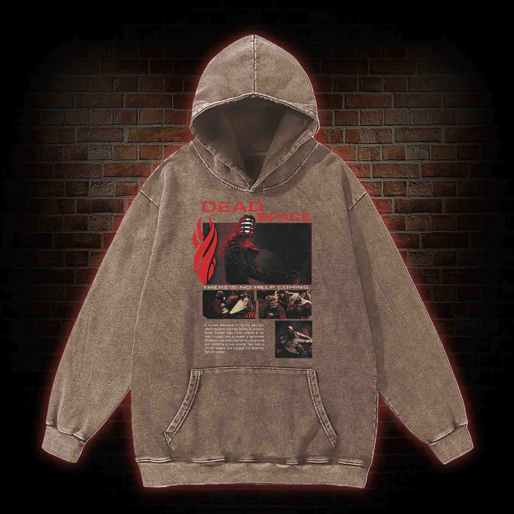 There's No Help Coming Washed Hoodie
