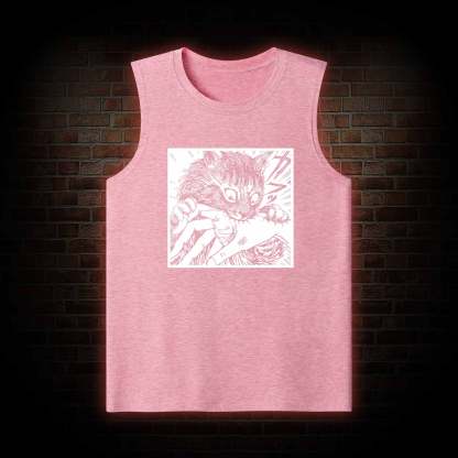 Tomie Cat Diary Anime Horror Tank Top
