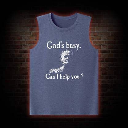 God's Busy Can I Help You? Tank Top